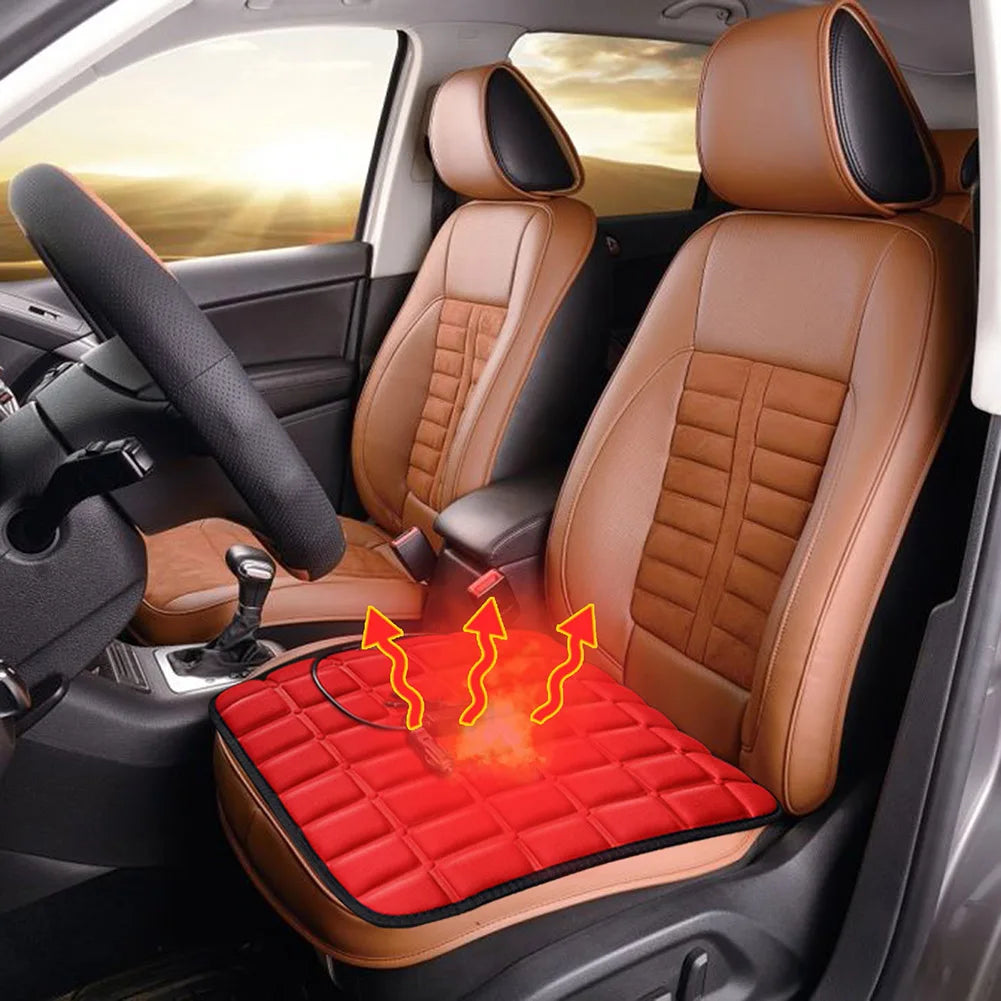 Housse chauffante pour siège de voiture, 5V 12V, 3 vitesses de température, coussinets chauffants électriques 40W, coussin chauffant pour siège de voiture, coussin de siège à chauffage rapide
